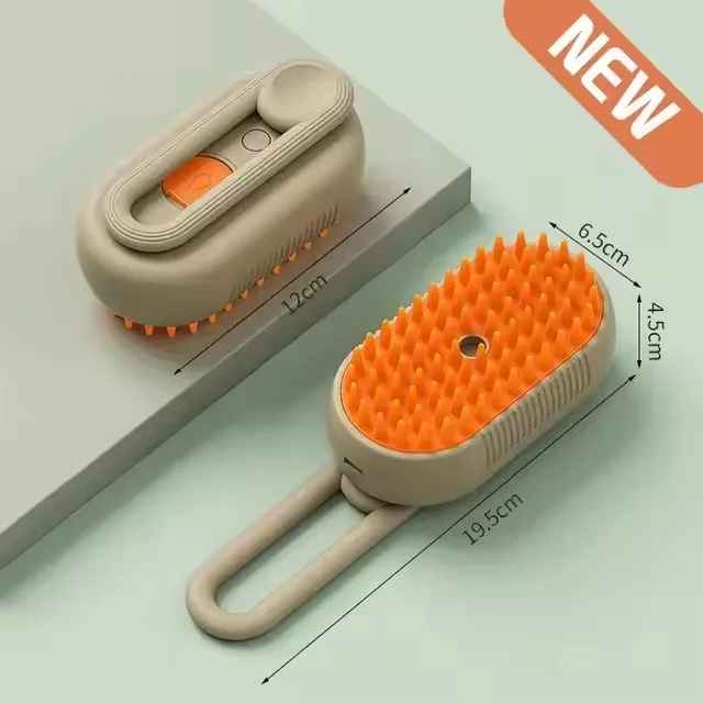 3合1 Dog Hair Brush Cat Hair Brush Electric Pet Cleaning Brush Steam Spray Brush Massage Hair Removal Comb Anti Flying Brush