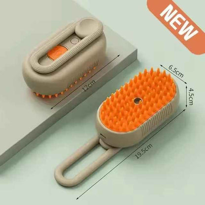 3合1 Dog Hair Brush Cat Hair Brush Electric Pet Cleaning Brush Steam Spray Brush Massage Hair Removal Comb Anti Flying Brush