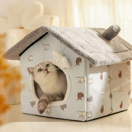Snout Trendy™ Classic Soft Cat House – All-Season